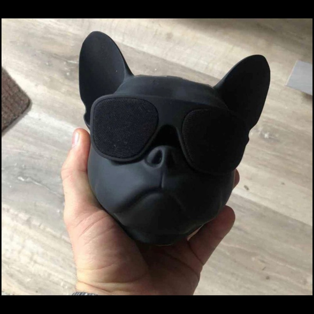 Wireless Dog Head Speaker Portable Stereo Sound 5W Audio Music Player Matt Black